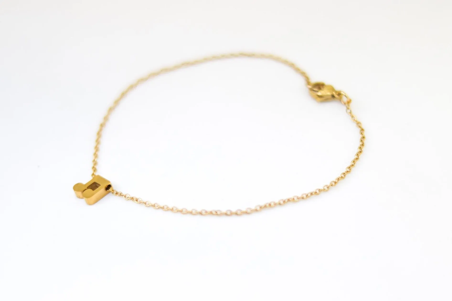 Music note bracelet, gold tone chain bracelet, tiny music note charm bracelet, festival jewelry