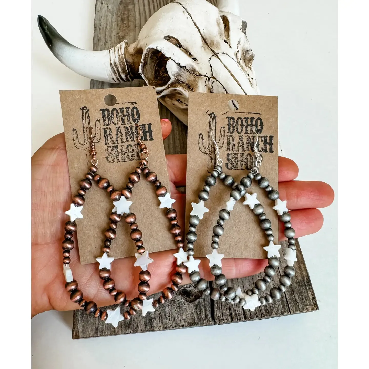 Navajo Teardrop Star Earrings