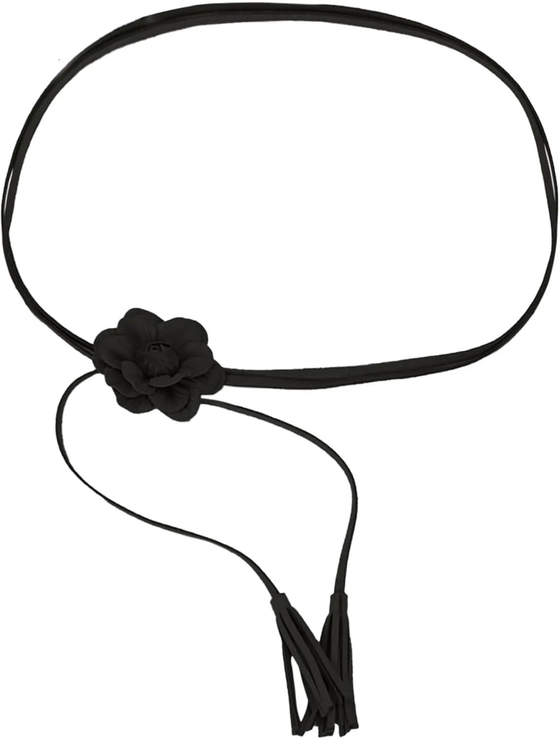 NIDMIDO Women Braided Waist Belt Bohemian Woven Waist Rope Flower Tassels Waist Accessories for Dress
