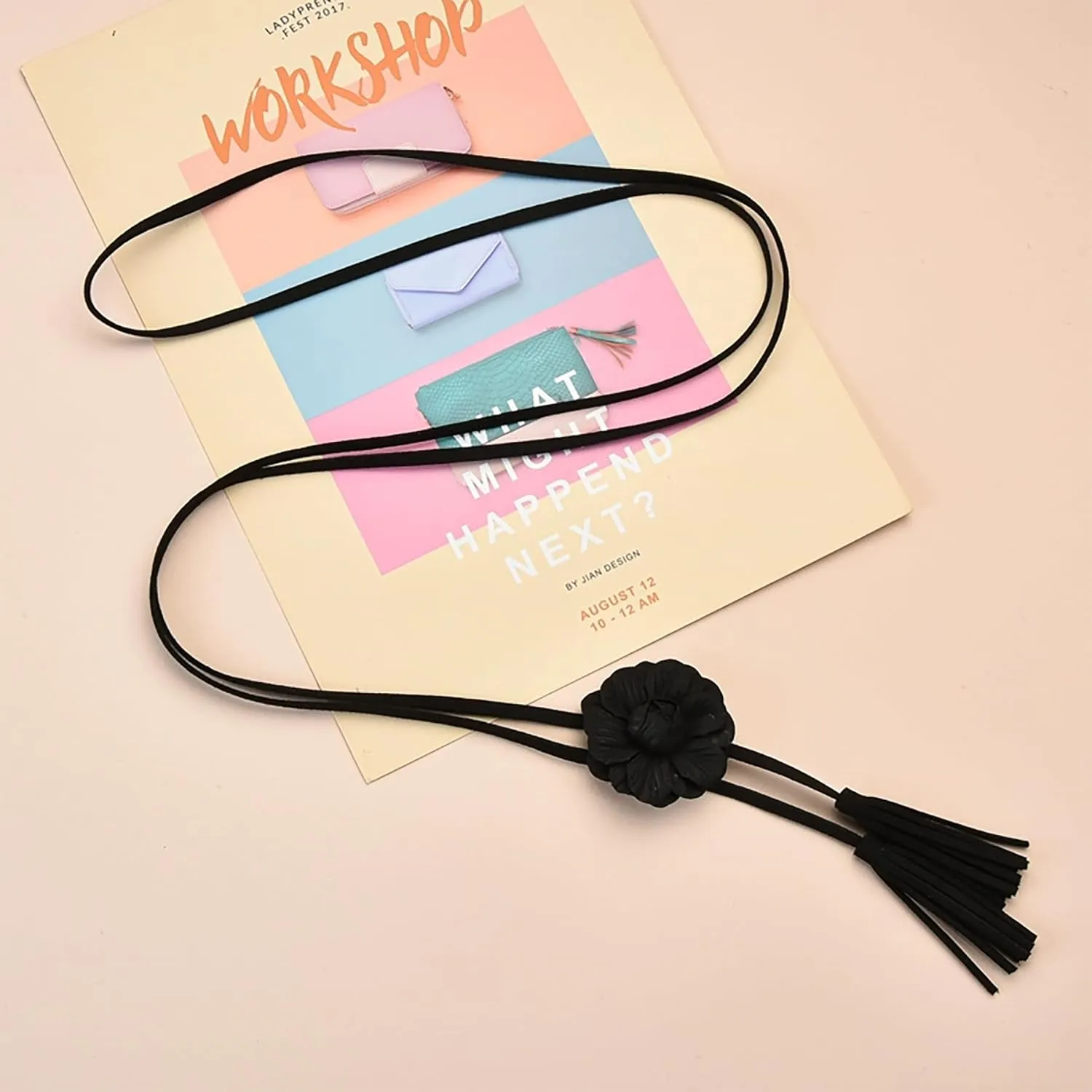 NIDMIDO Women Braided Waist Belt Bohemian Woven Waist Rope Flower Tassels Waist Accessories for Dress