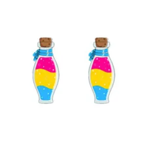 Pansexual Chemistry Bottle Stud Earrings
