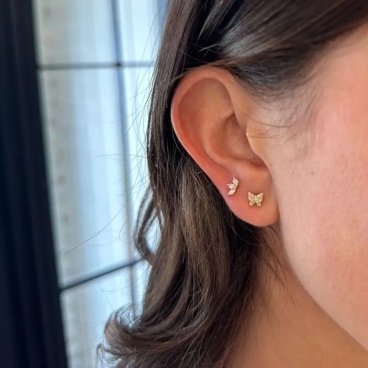 Petite Diamond Butterfly Studs