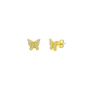 Petite Diamond Butterfly Studs