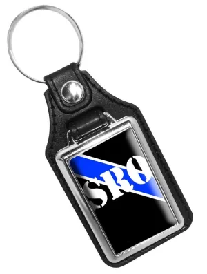 Police Key Chain Thin Blue Line School Resource Officer SRO