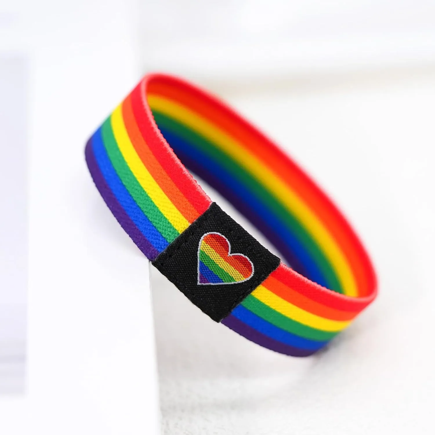 Rainbow LGBT Pride Bracelet for Women Men, Stretch Elastic Band, LGBTQ Wristbands for Pride Month Decorations, Trans Lesbian Accessories Outfits Merch Gifts
