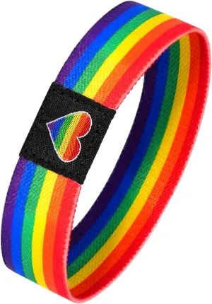 Rainbow LGBT Pride Bracelet for Women Men, Stretch Elastic Band, LGBTQ Wristbands for Pride Month Decorations, Trans Lesbian Accessories Outfits Merch Gifts
