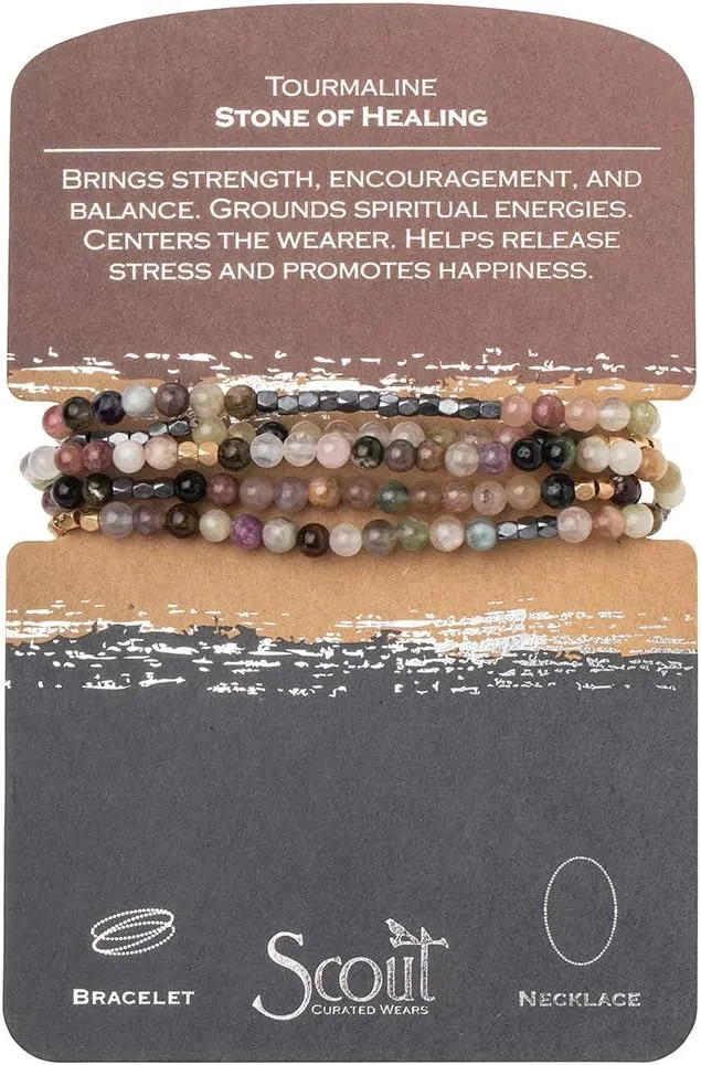 Scout Curated Wrap Necklace Bracelet  Over 30 Stone Options - Natural Stone Bracelet & Stone Necklace  Semi-Precious Gemstone Jewelry for Women