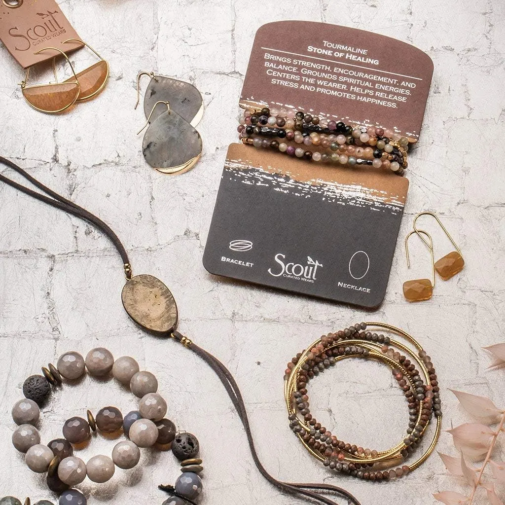 Scout Curated Wrap Necklace Bracelet  Over 30 Stone Options - Natural Stone Bracelet & Stone Necklace  Semi-Precious Gemstone Jewelry for Women