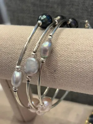 Silver Spring Pearl Wrap Bracelet