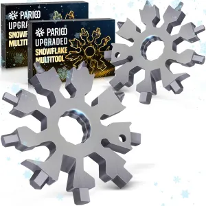 Snowflake Multi Tools Gifts for Men - Stocking Stuffers for Men Dad Teens Women 20-in-1 Pocket Size Portable Cool Gadgets with Screwdriver Bottle Opener Unique Mini Tool Christmas Birthday Gift, 2Pack
