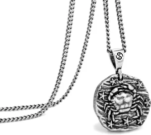 Speroto Zodiac Necklace for Men Women, Stainless Steel 12 Constellation Mens Necklace, Horoscope Astrology Embossed Zodiac Pendant Necklace, Ideal Gifts for Men Women Teens