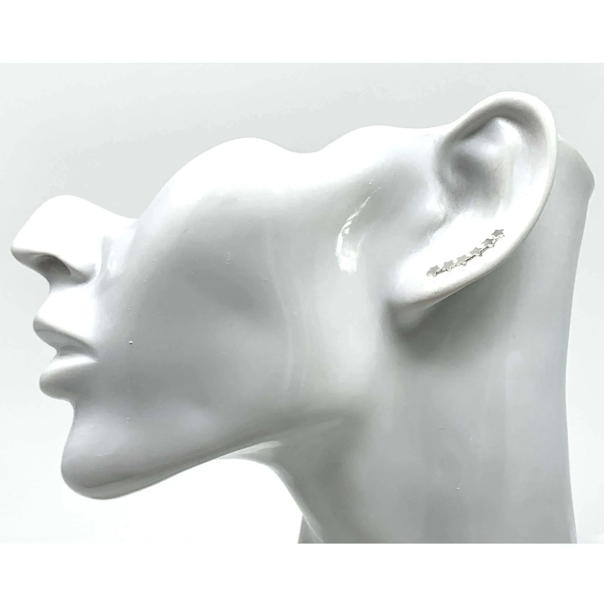 Star Climber Earrings In Sterling Silver
