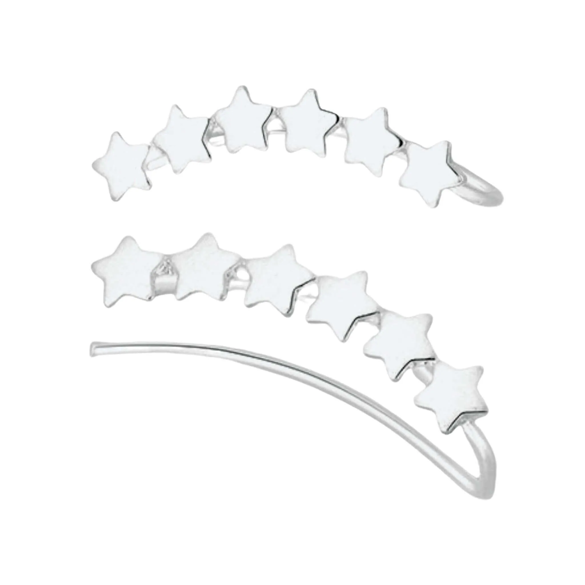 Star Climber Earrings In Sterling Silver