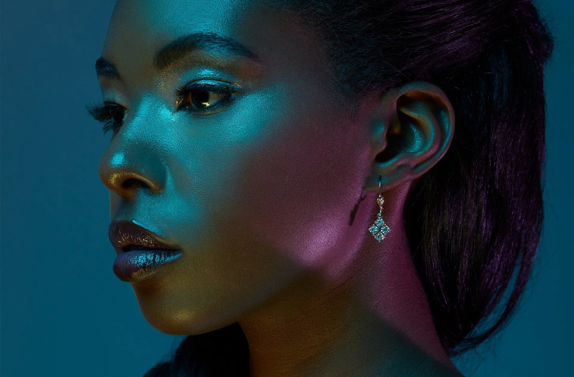Star Dust Kite Shaped Diamond Earrings with Lab Grown Diamonds
