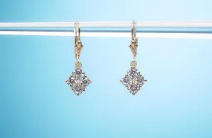Star Dust Kite Shaped Diamond Earrings with Lab Grown Diamonds