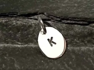 Sterling Silver Letter "K" Charm