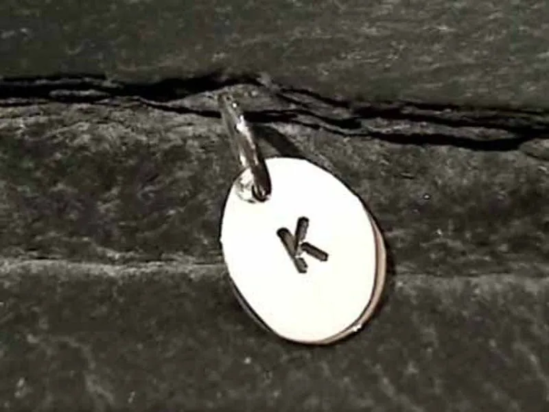 Sterling Silver Letter "K" Charm