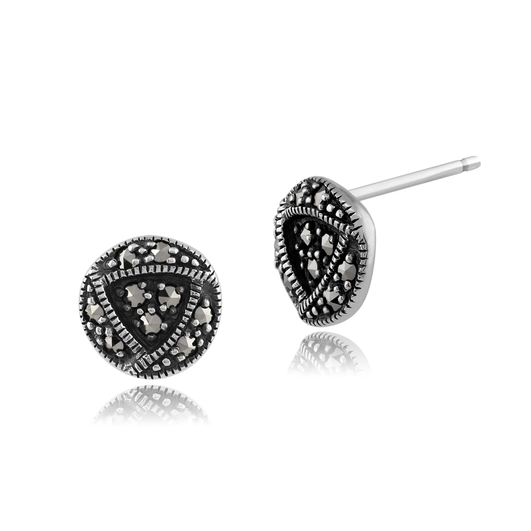 Sterlingsilber 0,2 CT Markasit Rennie Mackintosh Ohrstecker