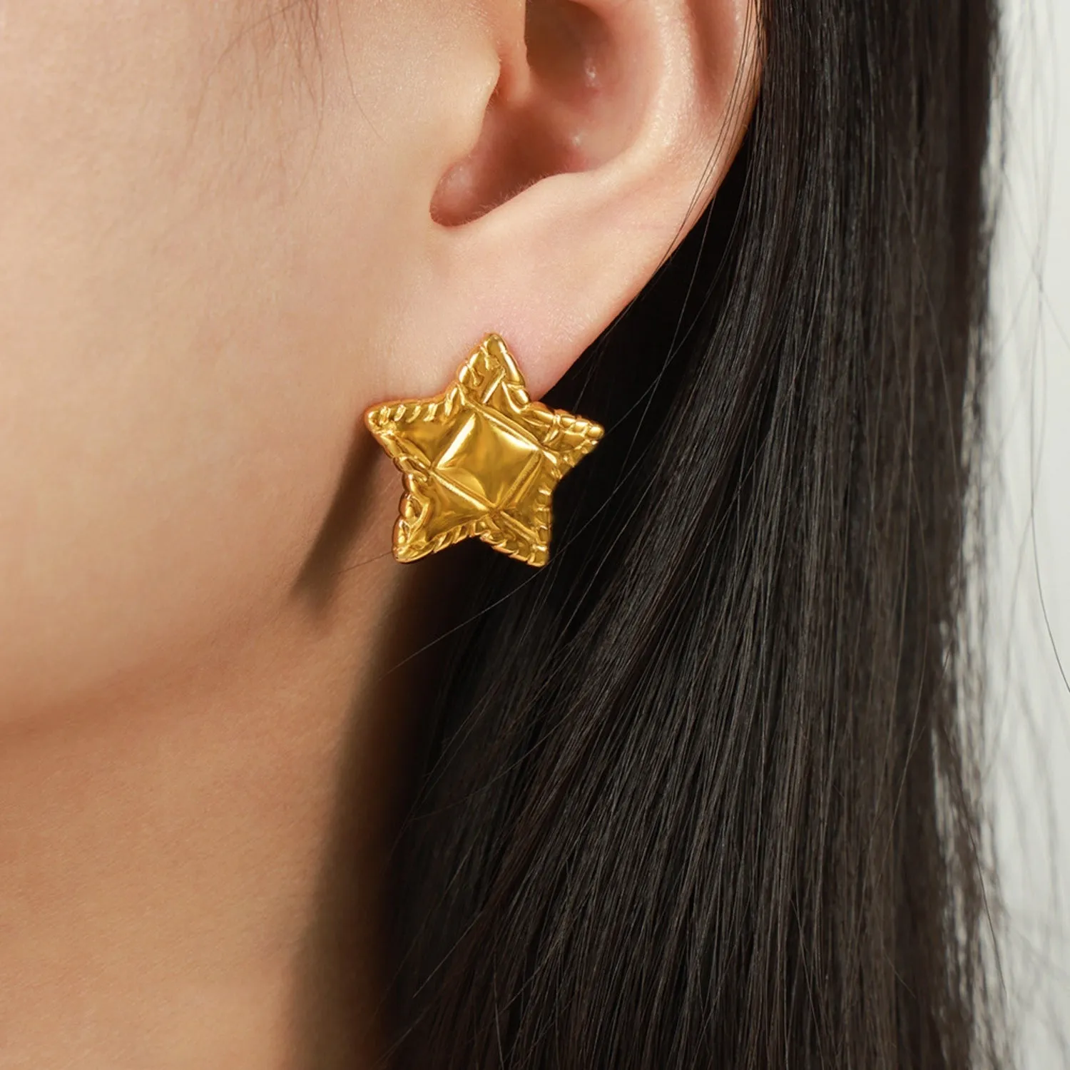 TEEK - Titanium Steel Star Stud Earrings