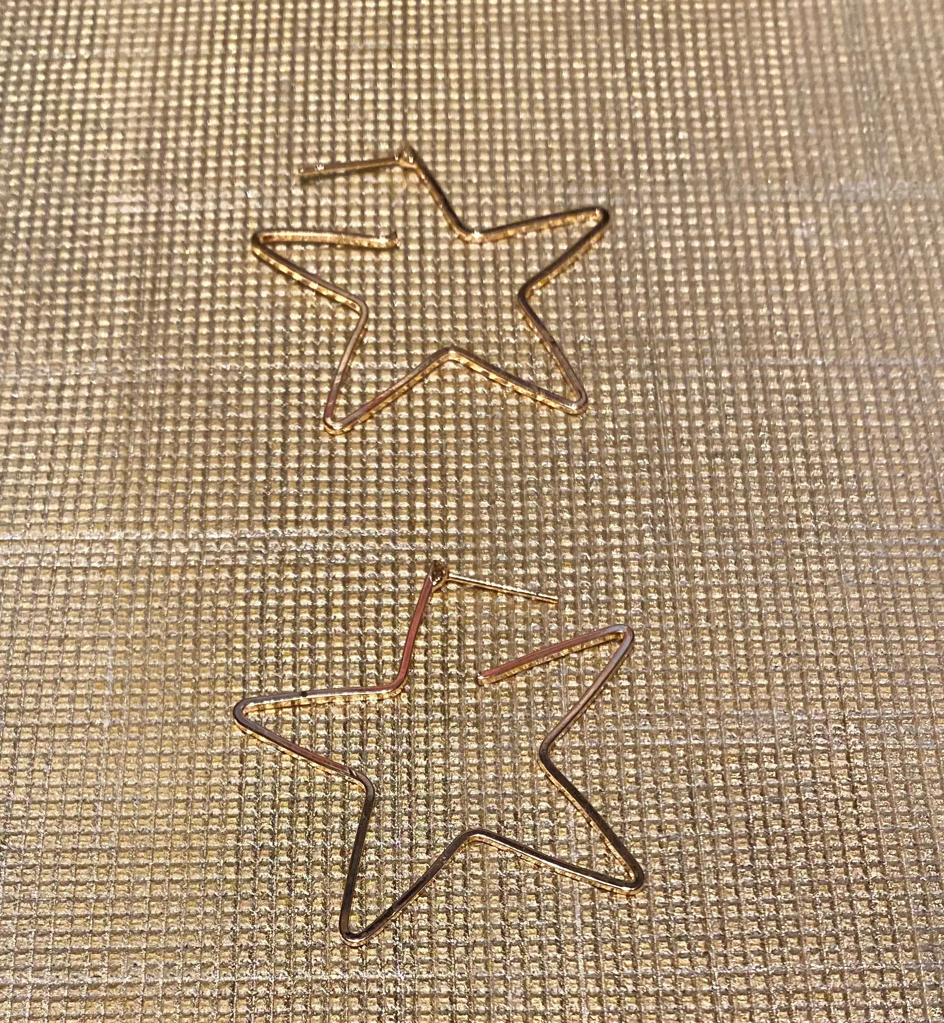 The Star Hoop Earrings(Silver & Gold)