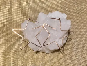 The Star Hoop Earrings(Silver & Gold)