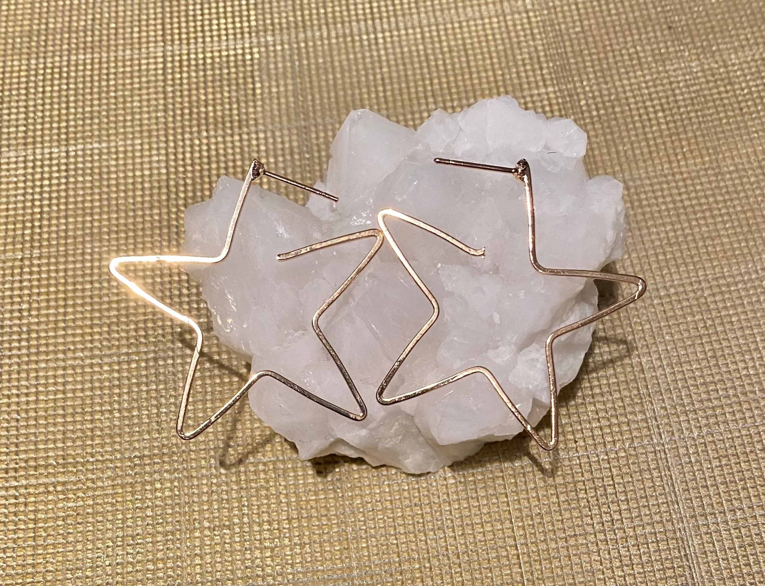 The Star Hoop Earrings(Silver & Gold)