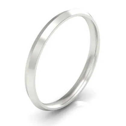 Thin Gold Knife Edge Band 2mm