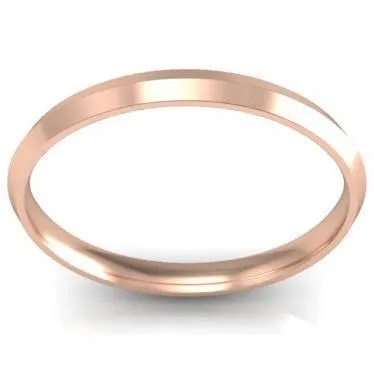 Thin Gold Knife Edge Band 2mm