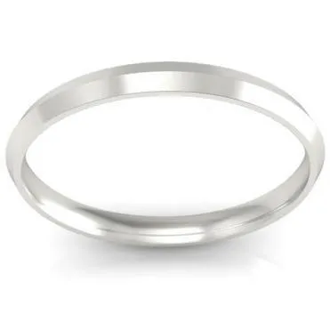 Thin Gold Knife Edge Band 2mm