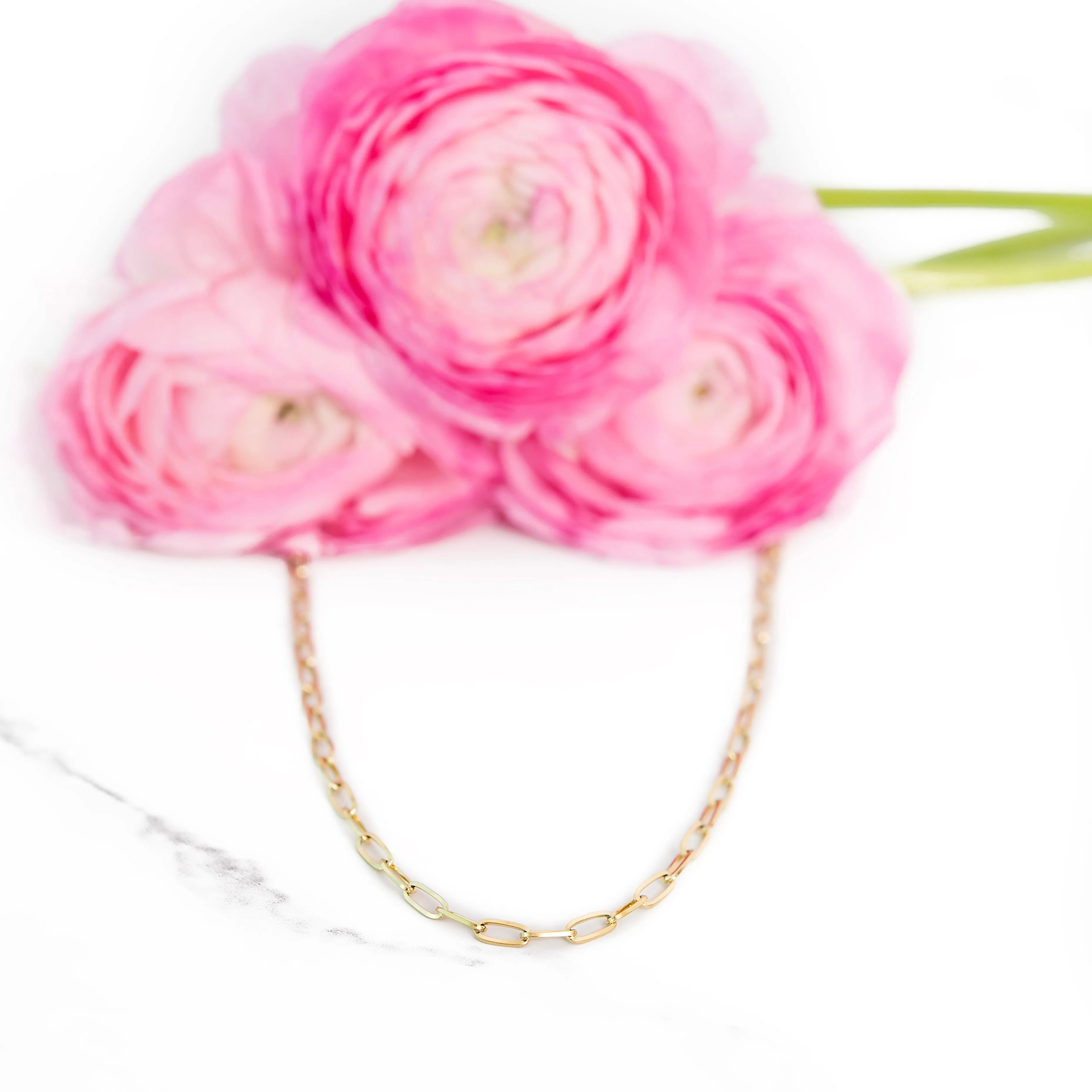 Thin Paper Clip Chain Necklace
