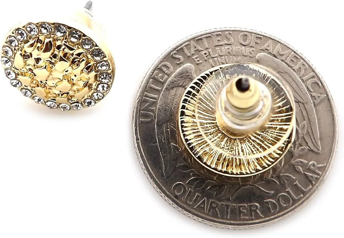 Unisex Round, Africa Nugget Earring Cookie Earring Surgical Steel Post Stud Earring