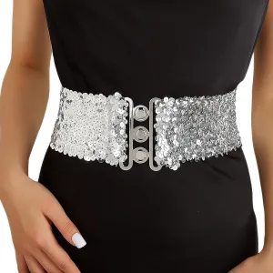 VASTLUCKY Womens Elastic Waist Belts Lace-up Cincher Waspie Corset Lace Fashion Waistband for Long Shirt Dress Belt