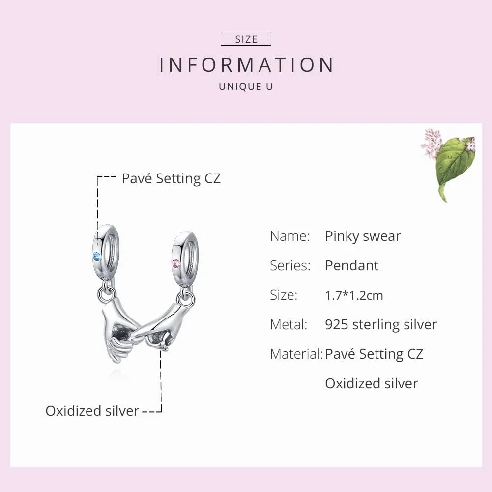 VOROCO 925 Sterling Silver Love Heart Charm for Charm Bracelet, Christmas Mother's Day Birthday Perfect Jewelry Gifts for Mom Grandma Daughter Friend Sister